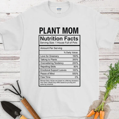 Plant Mom Nutrition Fact 2 T-Shirt