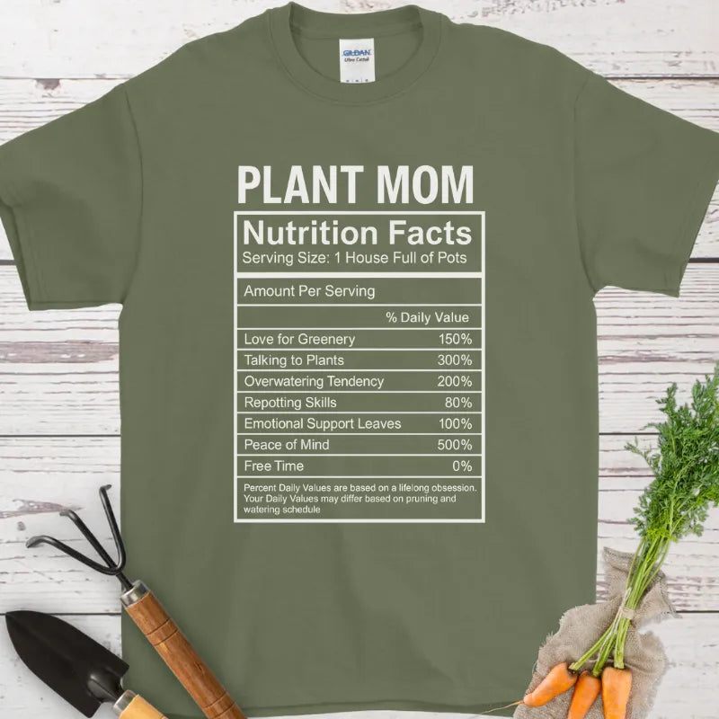 Plant Mom Nutrition Fact 2 T-Shirt