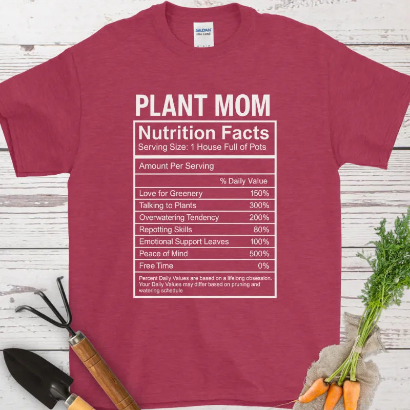Plant Mom Nutrition Fact 2 T-Shirt