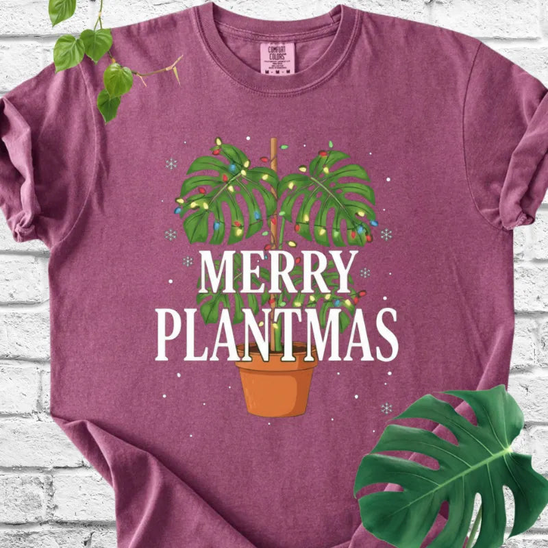 Monstera Merry Plantmas T-Shirt