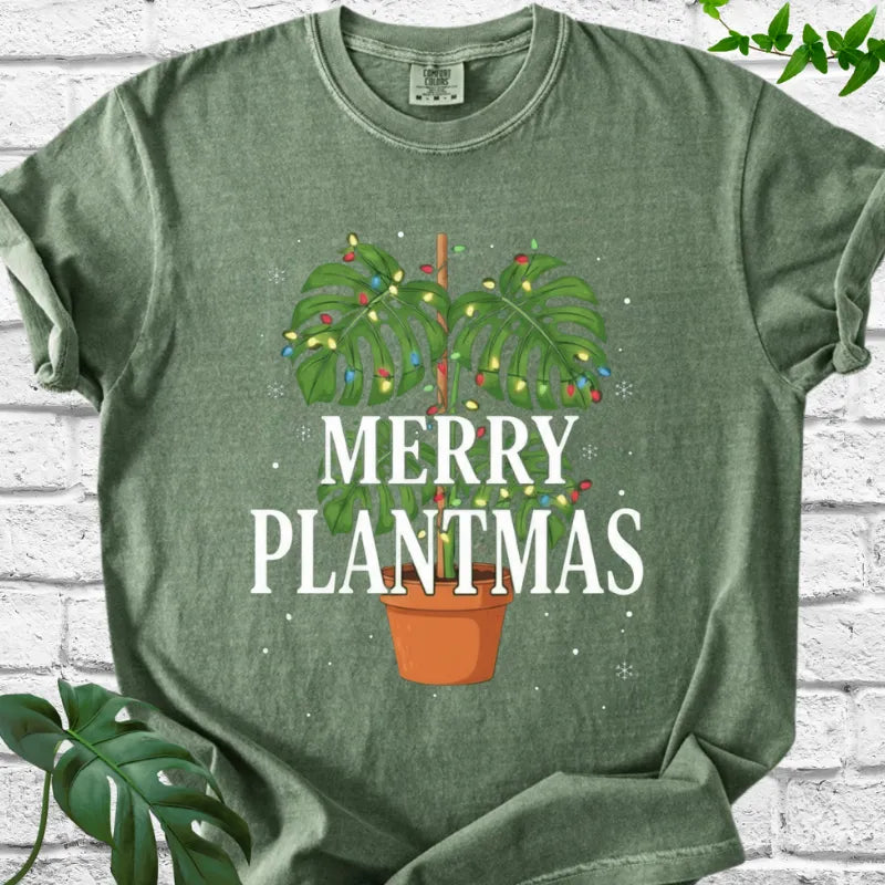 Monstera Merry Plantmas T-Shirt