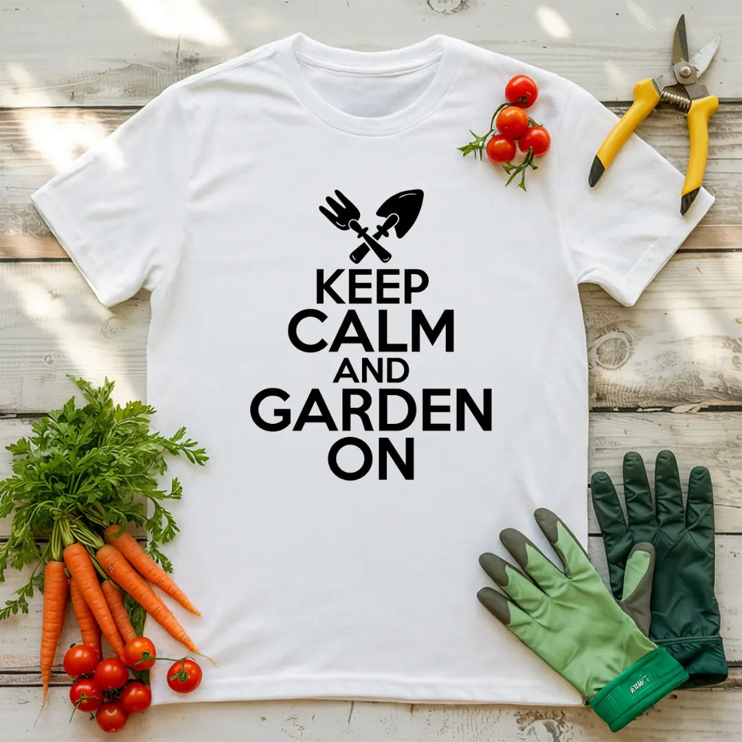 Keep Calm and Garden On T-Shirt